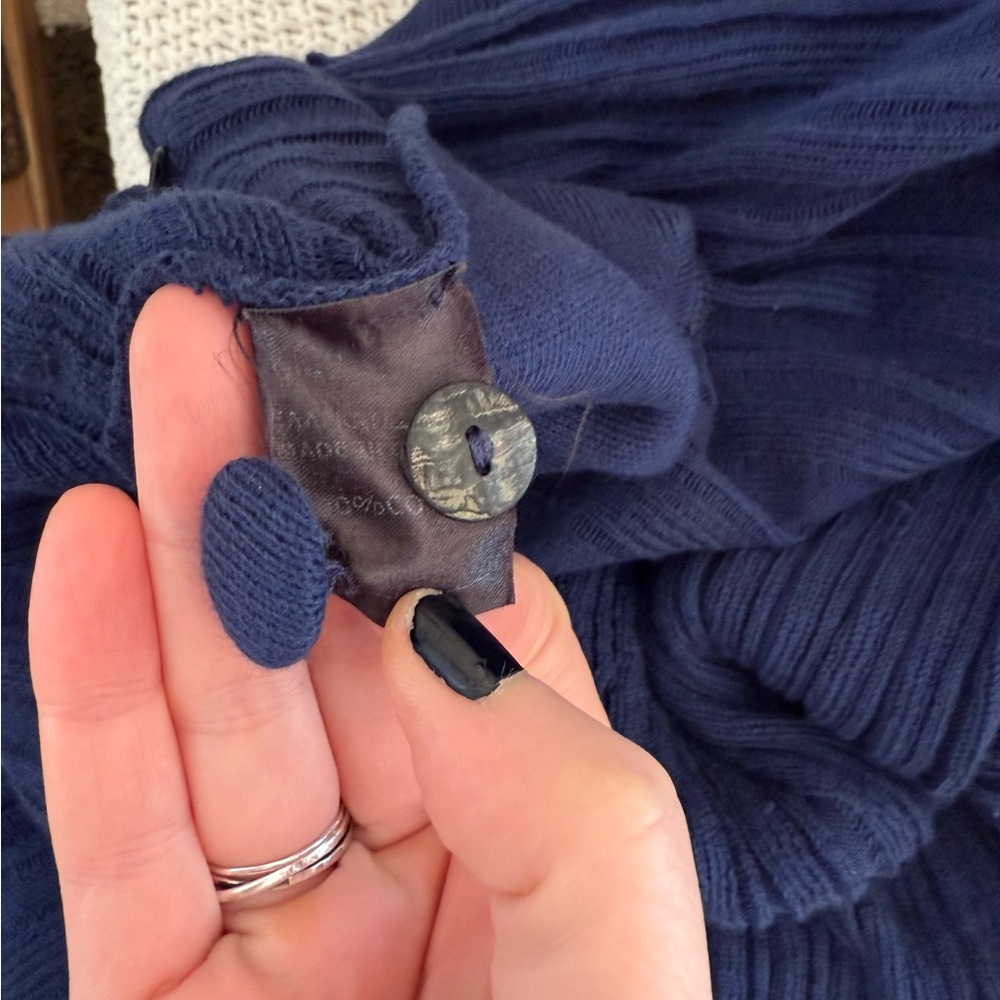 Ioanna Kourbela Dark Blue Cardigan Size Small-Mexdium - Picture 13 of 13
